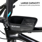 PLATANIX EVA Hard Shell Bike Top Tube Bag Touch Screen Phone Holder Waterproof Bicycle Frame Storage