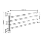 Towel Holder Stainless Steel Swing Arms Towel Rail Wall Mounted Towel Rack Space Saving Hanger Bathroom Hardware for Home Hotel