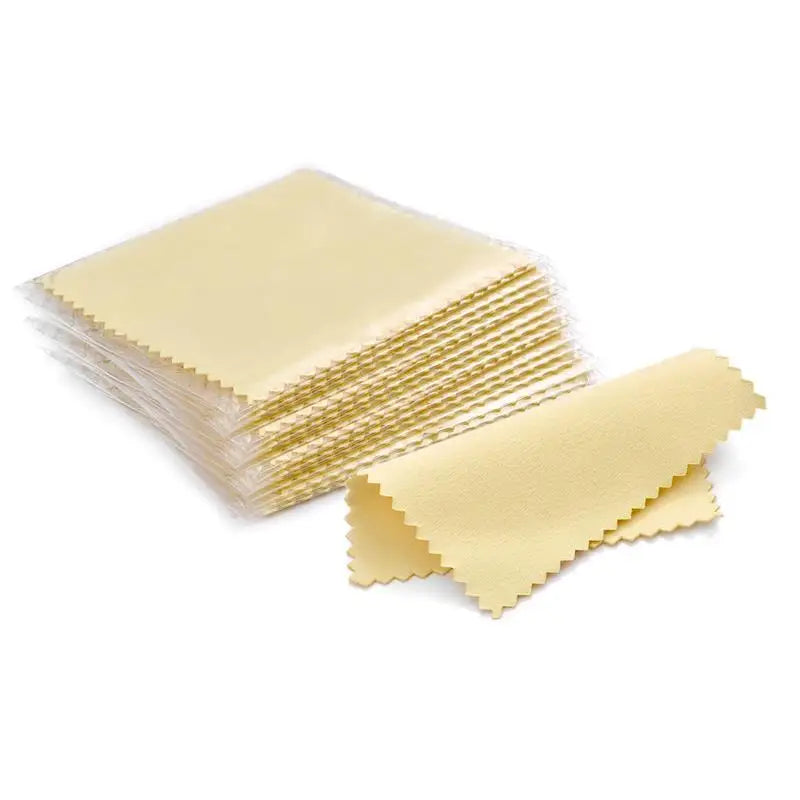 10Pcs/pack Multi Size Silver Polishing Cloth Jewelry Cleaning Anti Tarnish Reusable Soft Wiping Cloth Keep Jewelry Shining Tools