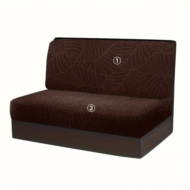 Jacquard RV Dinette Sofa Seat Cushion Cover Elastic Armless Couch Slipcovers Anti-slip Anti-dirt Camper Car Bench Slipcover