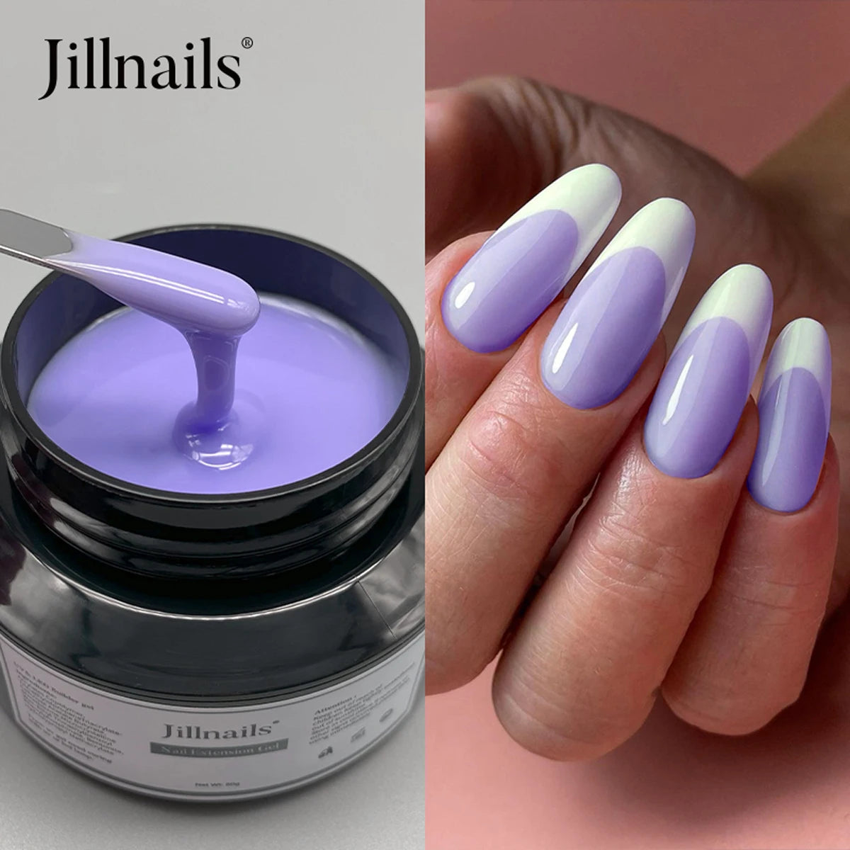 Jillnails 50g Self Leveling Medium Gel 50ml Milky Pink  White Gel Builder for Nails Extension Nail Building