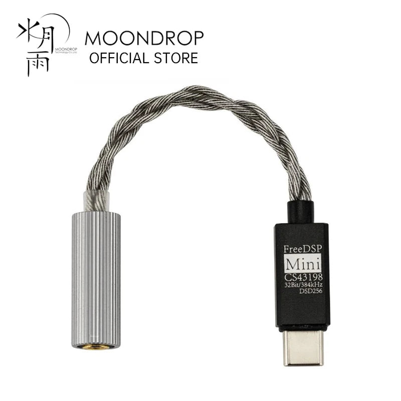MOONDROP FreeDSP Mini HiFi Portable USB-C Miniature Decoding Amplifier Equipped with CS43198 3.5mm CITA Adapter