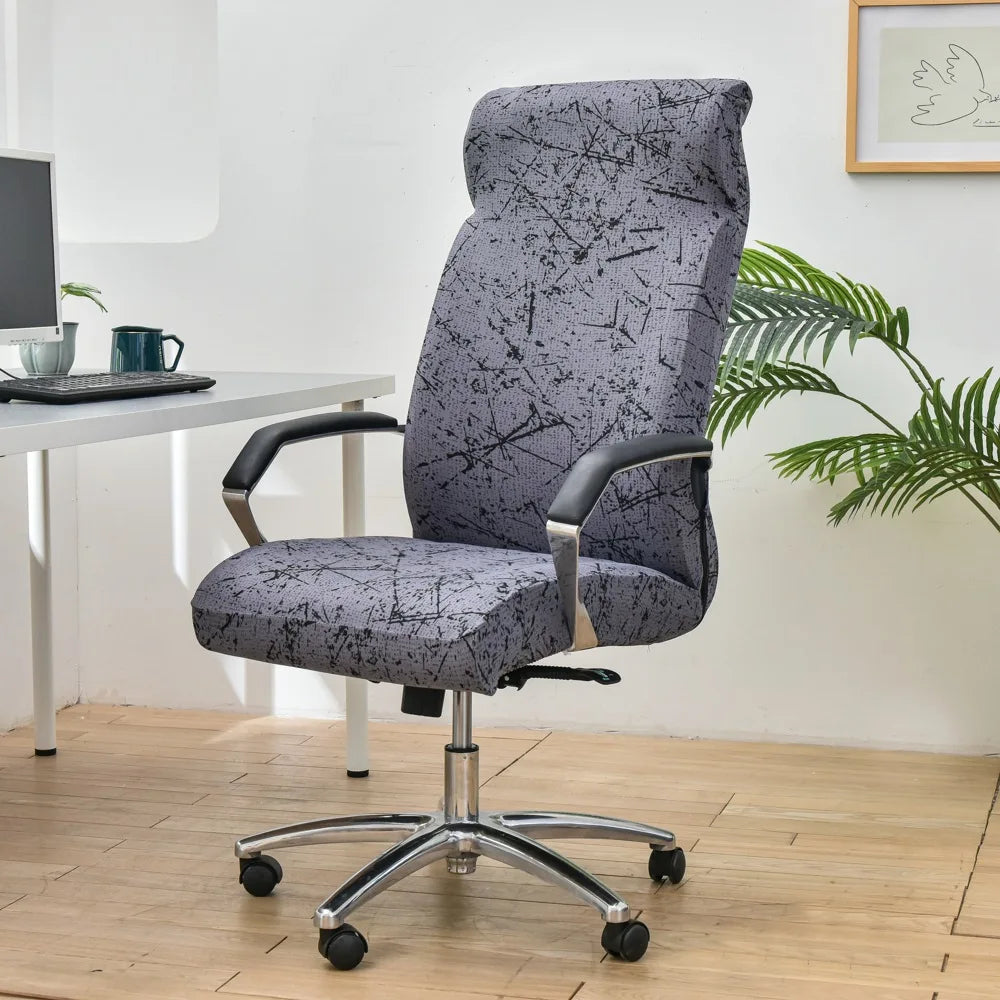 Elastic Rotating Office Chair Cover With Back Anti-dirty Computer Seat Case Spandex Gaming Chairs Slipcover for Armchair