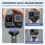 Flymile Magnetic Quick Release Mount Metal Bracket Phone Teleprompter Base for Insta360 Ace pro 2 Accessories Video Shooting