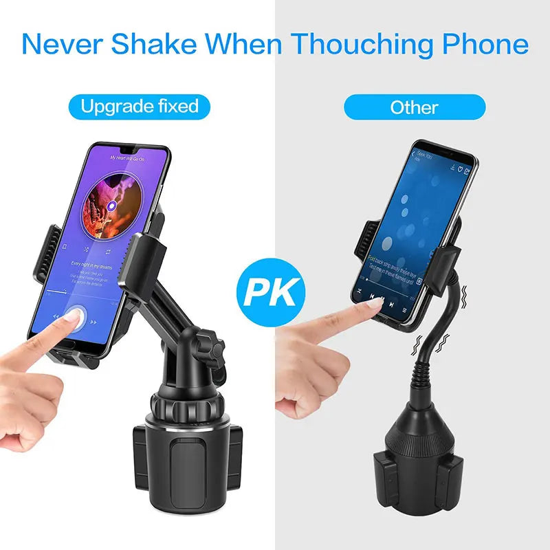 Universal Car Phone Holder Cellphone Mount Stand Adjustable Car Cup Phone Mount for iPhone 14 13 12 Por MAX Samsung