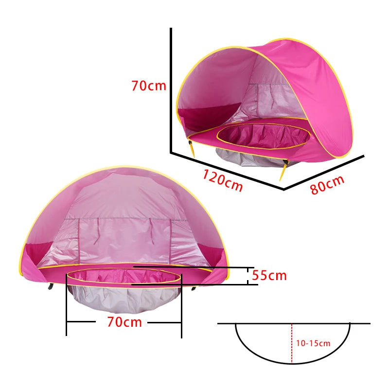 Baby Beach Tent Portable Shade Pool UV Protection Sun Shelter For Infant Outdoor Toys Child Swimming Pool Play House Tent Toys