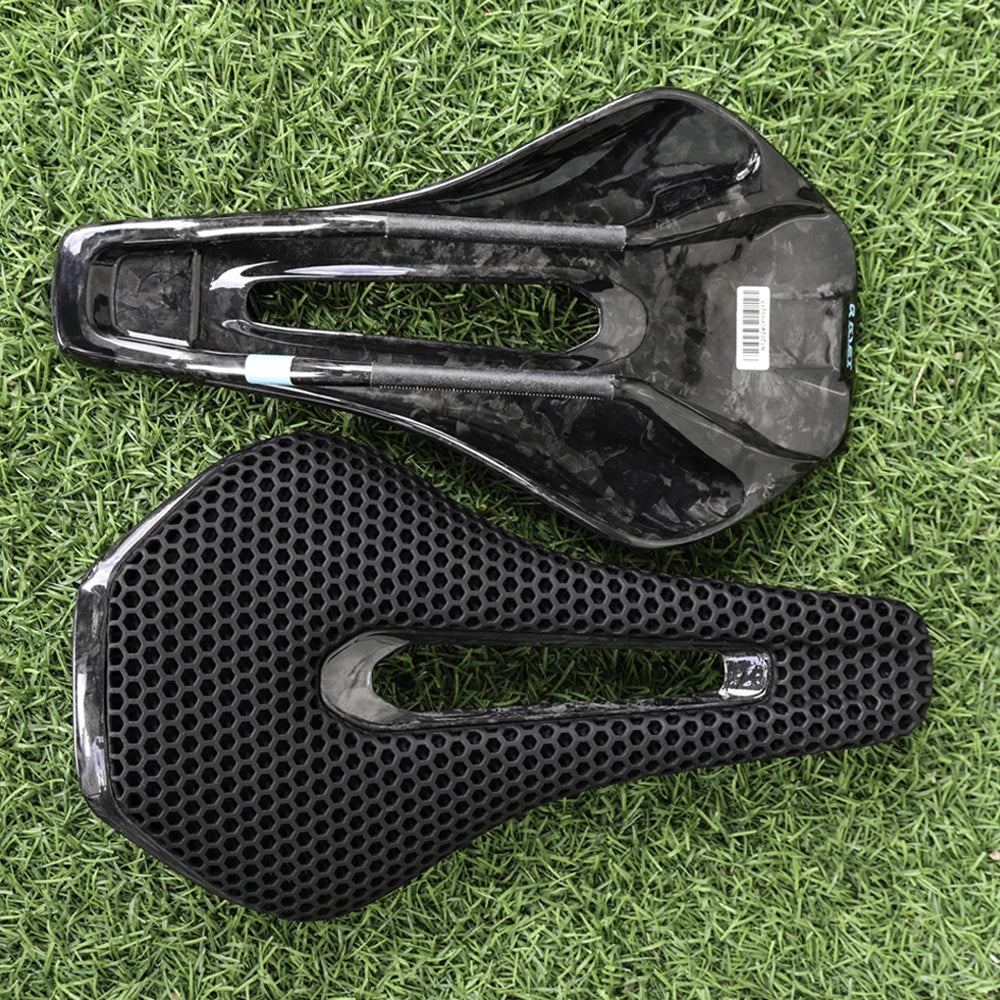 RYET 3D Printed Full Carbon Bicycle Saddle 245*135/145/155mm Bike Saddle for MTB Gravel Road Bike Seat Cushion bicycle parts
