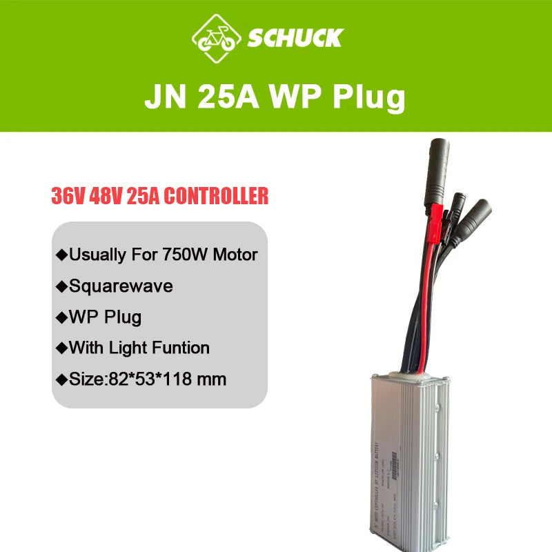 JN Ebike Controller 36V 48V 15A 17A 22A 25A 30A 35A Control System with 6 9 12 Mosfets for Electric Scooter Conversion Parts
