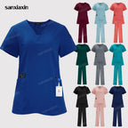 Niaahinn brand Set Women's Medical Uniforms Surgical Pajamas Nurse Uniforms Scrub Set Hospital Work Clothes Dental Surgery Suits