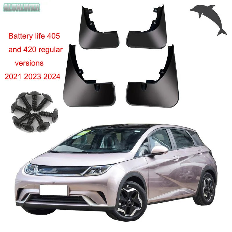 Car-Styling Mudguards Mud Flap Flaps Splash Guards Fender Protector Cover for BYD DOLPHIN 2021 2022 2023 2024 Car Accessories