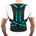 Back Brace Posture Corrector Shoulder Support Adjustable Full Back, Black, Sizes S-3XL