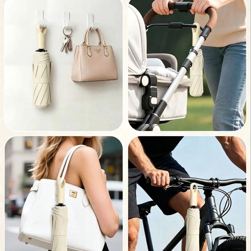 Umbrellas for Rain with Ring Buckle Travel Umbrella Compact for Backpack, Car, Walking, Automatic UV Umbrella for Sun Protection