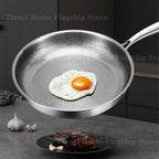Titanium stainless steel nonstick frying pan skillet, 22-30cm, induction & gas compatible