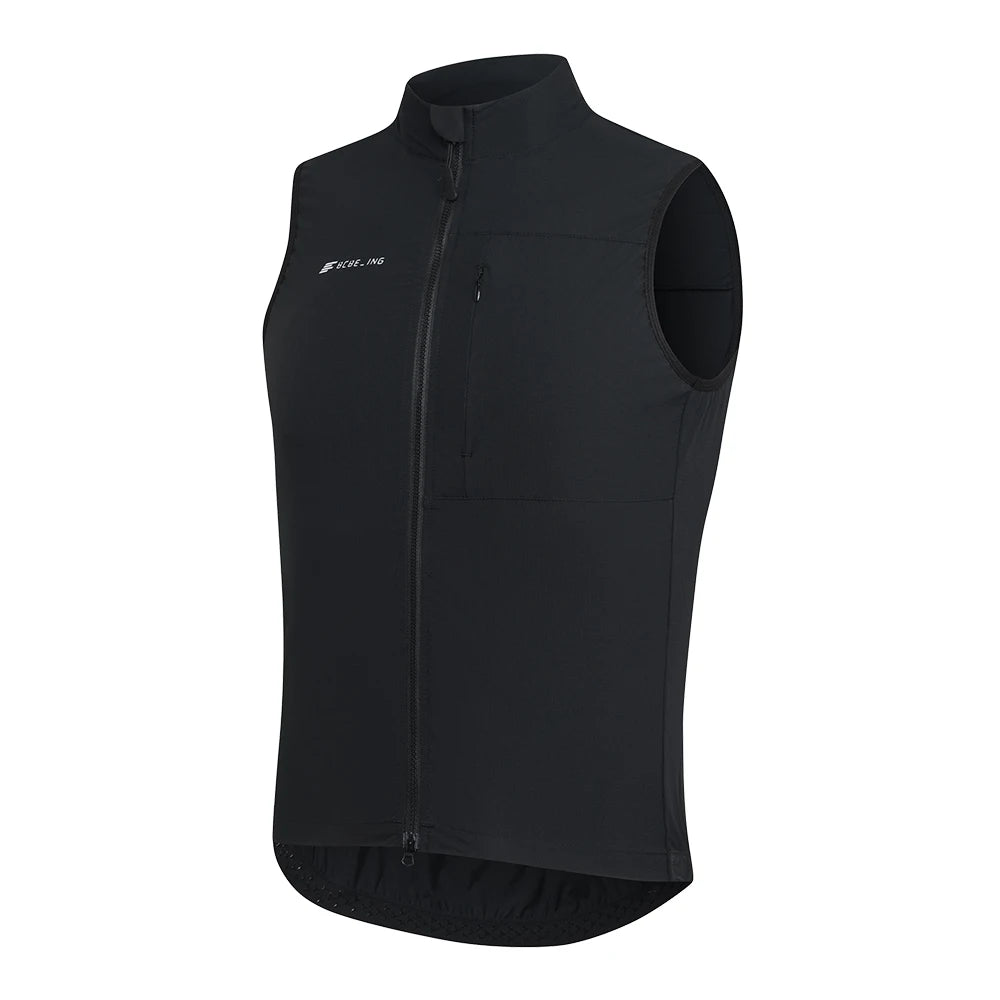 BCBE-ING Men Cycling Vest Sleeveless Windproof Cycling Gilet Lightweight Breathable Bike Vest YKK Zip Chaleco Ciclismo Hombre