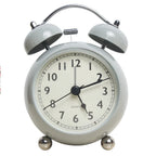 1pc Retro Creative Metal Bell Alarm Clock, Desktop Simple Clock Silent Luminous Quartz Table Clock