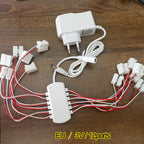 3V/12V AC/DC Adapter Power Supply with 6/12 ports EU Power adapter Output for Model Led Light Lamp/Railway/Railroad/Train Layout