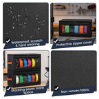 3D Printer Filament Storage Box with Clear Window, Large Capacity, Black, 4pcs