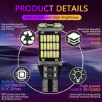 100Pcs T15 W16W 921 912 T16 902 LED Bulbs High Power 45pcs 4014SMD Super Bright 1200LM Replace For Car Reversing Light White Red