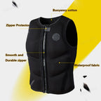 Men SURF Impact Vest Women Neoprene Wakesurf Wakesurf Comp Vest Adults Buoyancy vest Suitable for water sports  Life Jacket