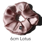 Mulberry Silk Oversized Scrunchie Hair Tie 6cm Elastic Ponytail Holder, Baby Blue