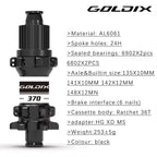 GOLDIX M370 Bicycle Hub 24H Sealed Bearing 6-bolt Disc Brake Straight Pull 24 Holes Ratchet 36T BOOST MTB Hub for Shimano SRAM