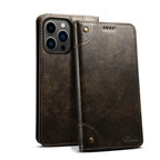 SUTENI Leather Wallet Magnetic Card Holder Flip Cover Phone Case For iPhone 16 Pro Max 15 Plus 14 13 12 11 XS XR X  8 7 Plus