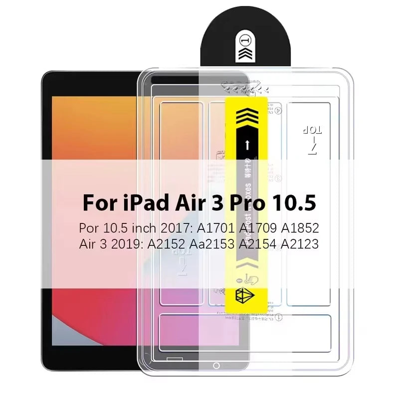 2pcs Easy to Install HD Tempered Glass Screen Protector For iPad Pro 13 12.9 M4 Air 11 M3 M2 5 4 Mini 6 7 9 9th 10 10th A16 Film