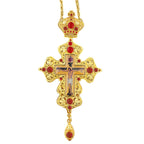 HTISOK Eastern Orthodox Cross Pendant Jesus Pendant Prayer Cross Zinc Alloy Pendant Holiday Gift Cross Mass Ceremony Item Jesus