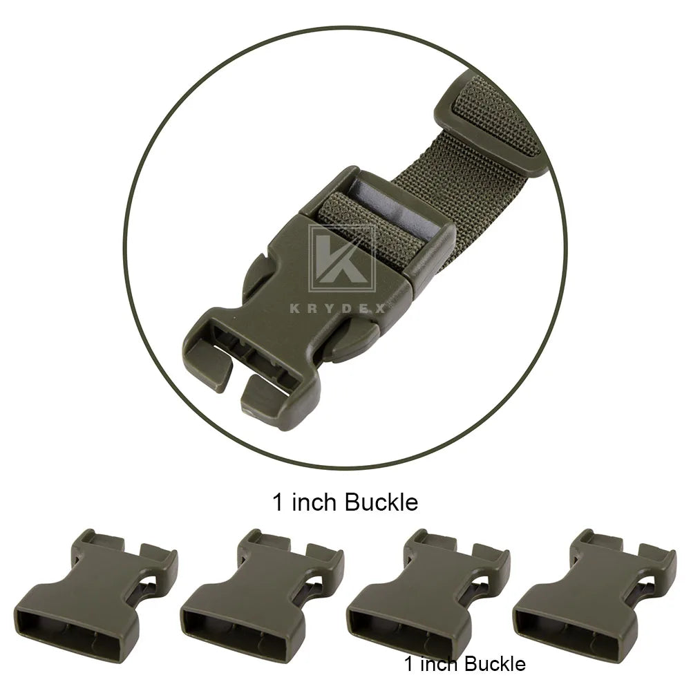 KRYDEX Micro Fight Fat Strap H Harness For MK3 MK4 D3CRM Chest Rig Spiritus Style Shoulder & Back Strap With Male Female Buckle
