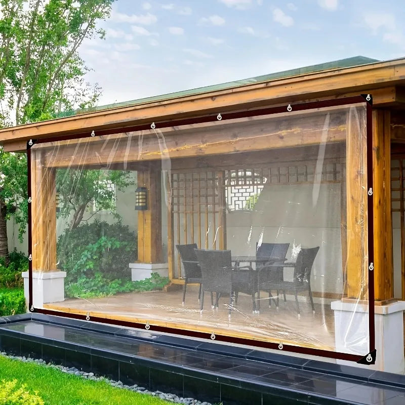 Transparent Waterproof Cloth Rainproof and Sunscreen Tarpaulin - Very Suitable for Garden Courtyard Balcony Sunshade and Camping