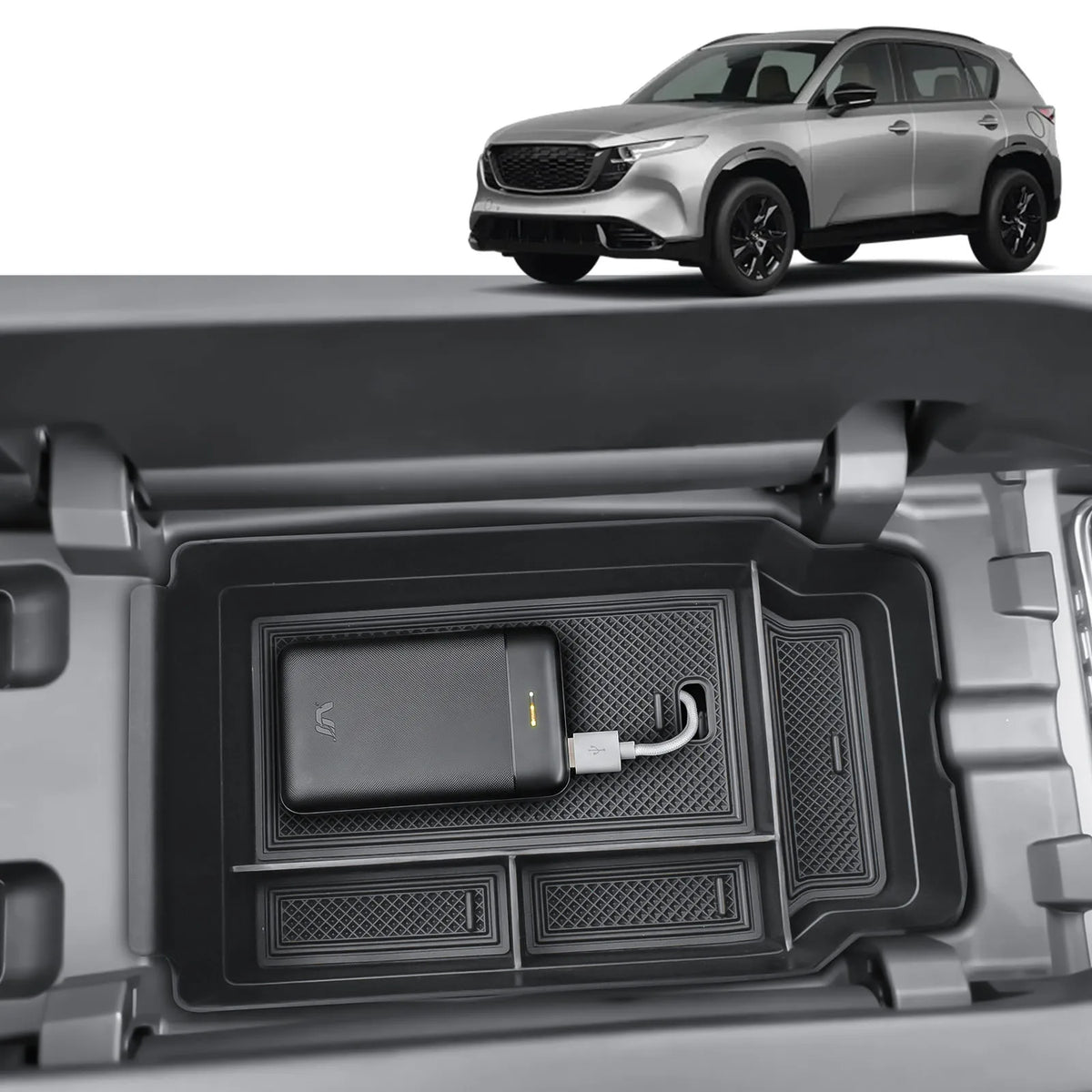 Center Console Organizer for 2026 Mazda CX-5 Armrest Box Storage Tray Secondary Interior Console Box Car Organizer Accessories