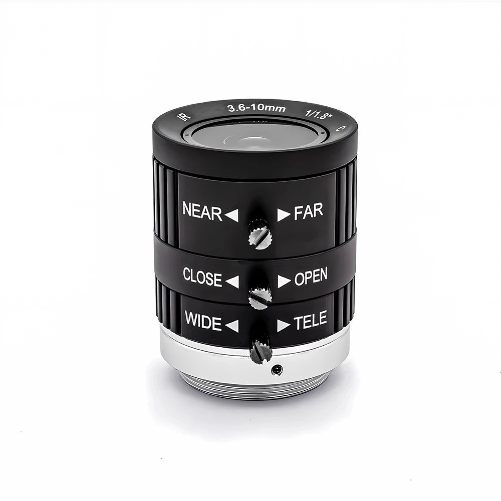WGWK 4K 12MP CS Mount CCTV Lens 1/1.8" Format Manual Iris 5-50mm Industrial Zoom Lens For Machine Vision Surveillance IP Camera