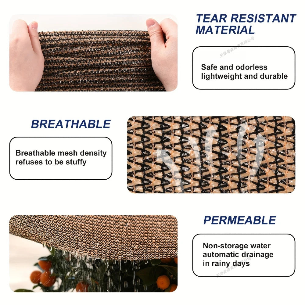 Garden Shade Cloth with Grommets Shade Cloth Sun Shade Fabric Shade Cover for Patio Garden Pergola Shade Cover Canopy Greenhouse