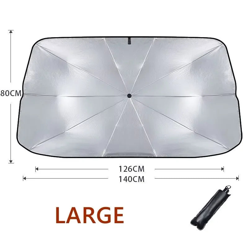 Car Sunshade Car Sunshade Retractable Sunscreen Heat Insulation Front Windshield Parasol Summer Sunscreen Products