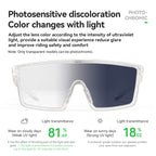ROCKBROS Cycling Sunglasses Polarized Photochromic MTB Bike Road Windproof Eyewear Outdoor Sports UV400 Bike Lightweight Goggles