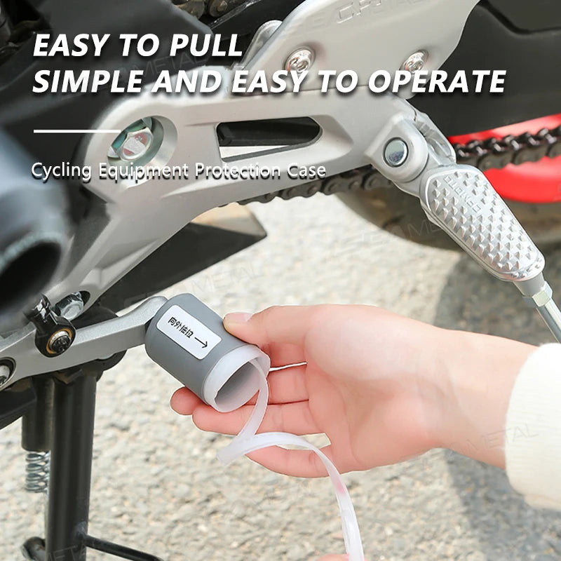 SEAMETAL Motorcycle Shift Gear Lever Cover Anti Theft Shoes Silicone Self Shrinking Motorcycle Riding Equipment Protective Cover