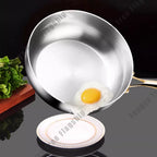 316 Stainless Steel Nonstick Deep Frying Pan Wok Skillet, 22cm-30cm, Gas & Induction
