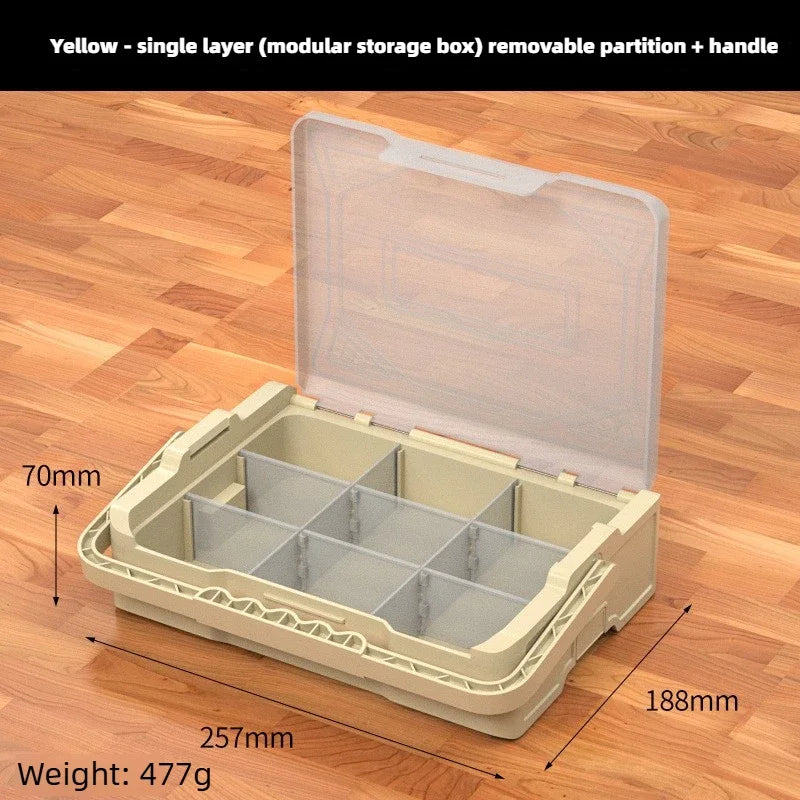BAOLIAN Combined Parts Storage Multi-grid Screw Placement Plastic Small Box  Electronic Component Storage Case Garage Organizer
