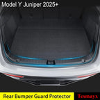 Tesmayx Rear Trunk Sill Guard Cover for Tesla New Model Y Juniper Launch 2025 Trunk Bumper Protector TPE Threshold Accessories