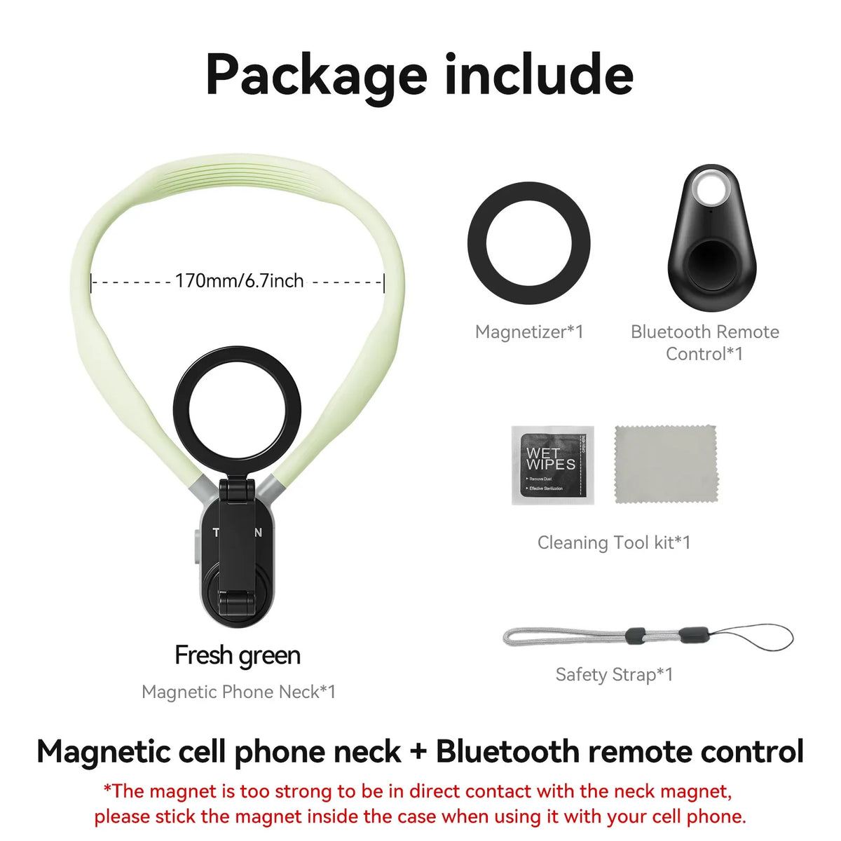 TELESIN Quick Release Magnetic Neck Mount Hold for Iphone 15 14 13 12 11 10 SAMSUNG XIAOMI Smart Phone Accessories