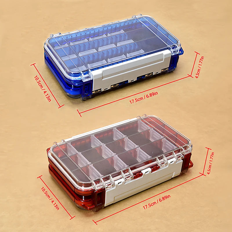 Waterproof Fishing Tackle Box Double-Sided Bait Lure Box Fish Hook Hook Up Storage Box Carp Fly Fishing Accessories Fishing Box