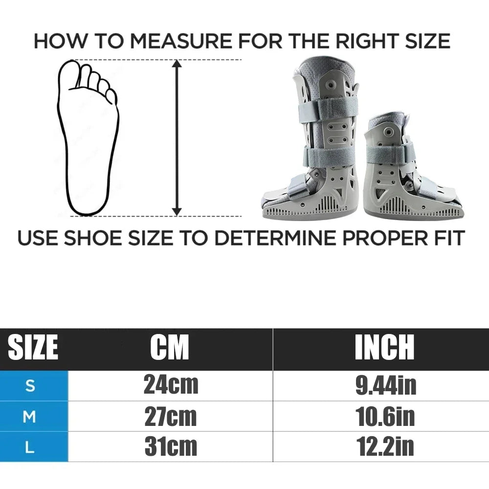 Inflatable Air Walking Boot Cam Walker Fracture Brace, Long/Short, Sizes S-XL, 1pc