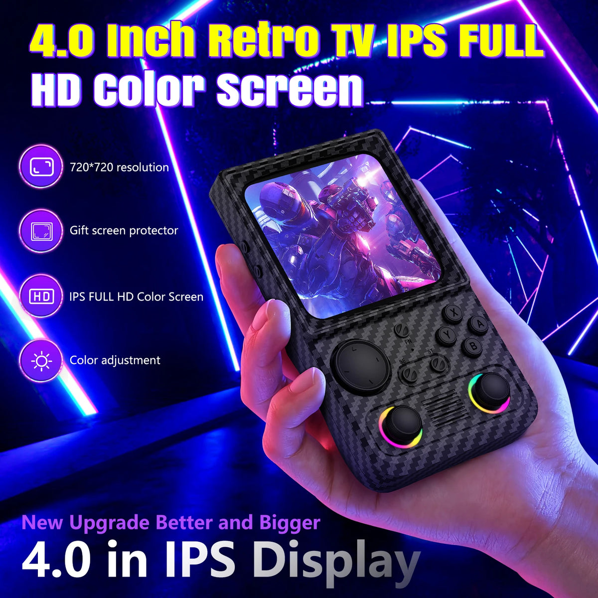 AISLPC R36T MAX Retro Handheld Game Console 22000+Games 4.0'' IPS Screen 64/128GB Supports 5G Portable Pocket Video Player