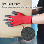 Crinkled Anti-Slip Gloves, Anti-Skid Labor Protection Gloves, Work Gloves. High Grip, Wear-Resistant & Anti-Slip