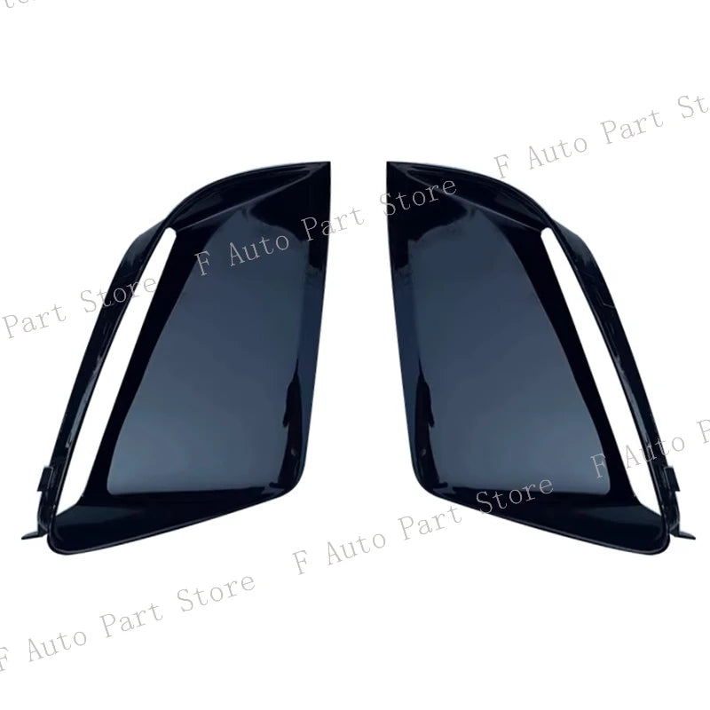 For Audi RS7 2009-2018 RS6 2011-2018 Car Front Bumper Fog Light Lamp Trim Molding Black Cover Frame Shell Cap Hood Lid