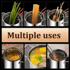 Deep Frying Pot Stainless Steel Fryer Pan Fry Pot with Basket and Lid Food Grade Deep Fryer Chicken Fried Chicken Cooking Tools