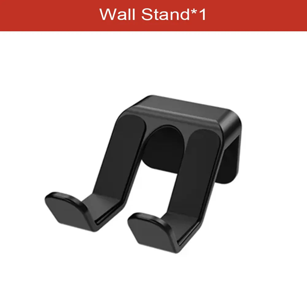 Wall Mount Controller & Headphone Holder Self-Adhesive Bracket, Black/White 1pc-4pc