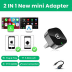 2026 Super Mini Carplay AI Box Wired to Wireless CarPlay/Android Auto 2in1 Box 5GHz WiFi for 98% Original Wired CarPlay/Auto Car