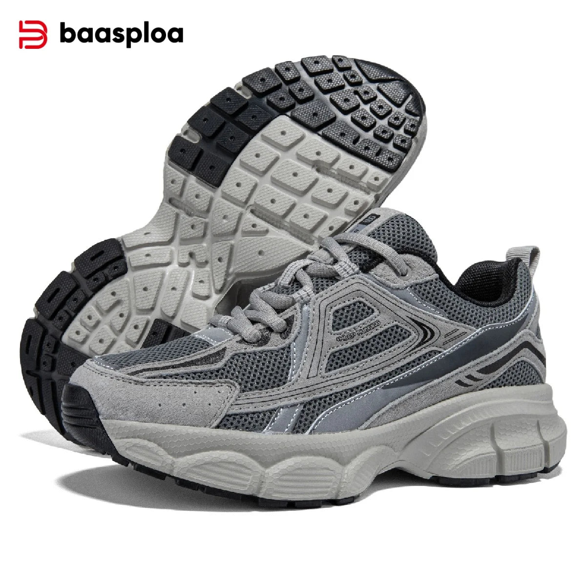 Baasploa Women Sport Shoes Mesh Breathable Lightweight Casual Walking Shoes Female New Comfort Running Shoes Non-slip 35-42