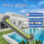 Heavy Duty 17.5" Pool Brush Head 7 Rows Bristles Reinforced Aluminum Back EZ Clip for Pool Walls Steps Inground Above Ground